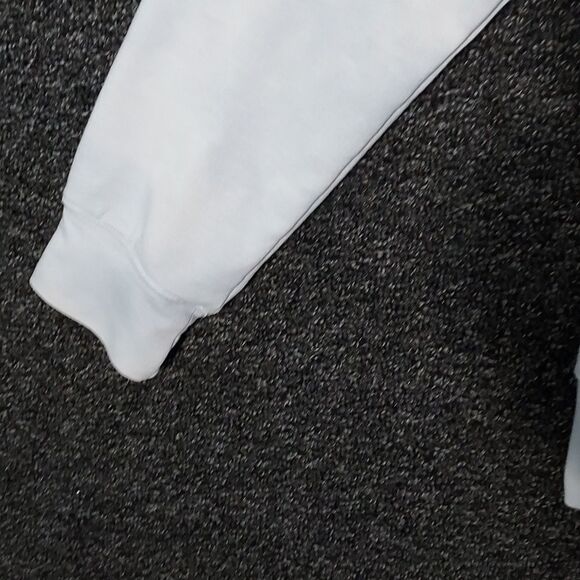 Pink Lily Light Blue Pull Over Sweatshirt Jacket with Zipper Collar - Picture 4 of 10